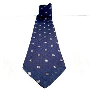 DARK BLUE 60” SILK TIE by TOMMY HILFIGER